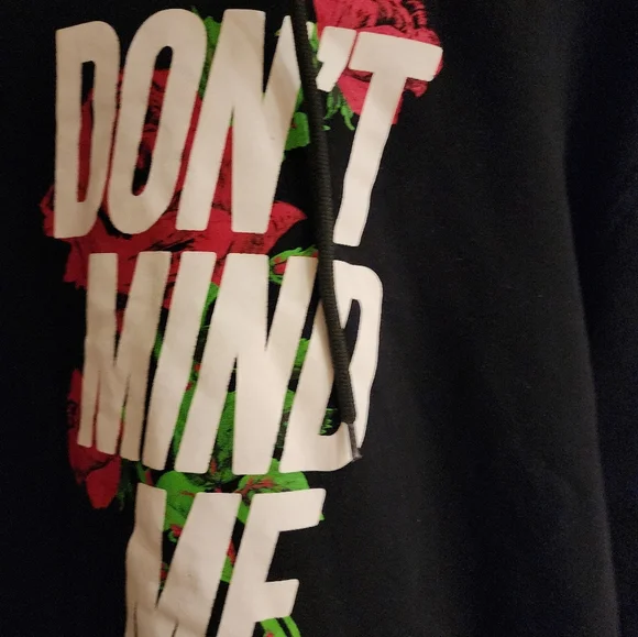 Forever 21 sweat set Rose logo XL joggers L hoody Black & Red new no tags washed - Picture 2 of 15